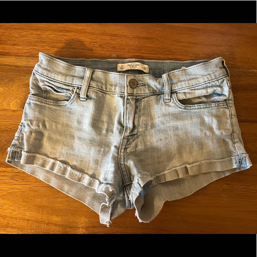 Abercrombie Light Wash Jean Shorts